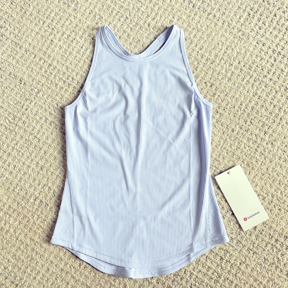 Lululemon Base Pace Tank Ribbed~ Size 4~ Lilac in color~ NWT
